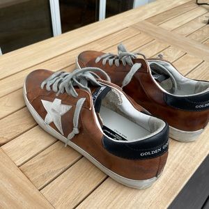 Golden Goose Cognac Leather Superstar